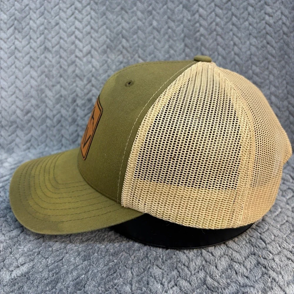 God Is Greater Than The Highs Lows Trucker Hat Green Tan Mesh Snapback Cap